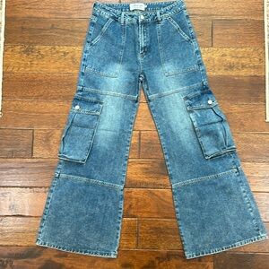 Wide leg cargo jeans!